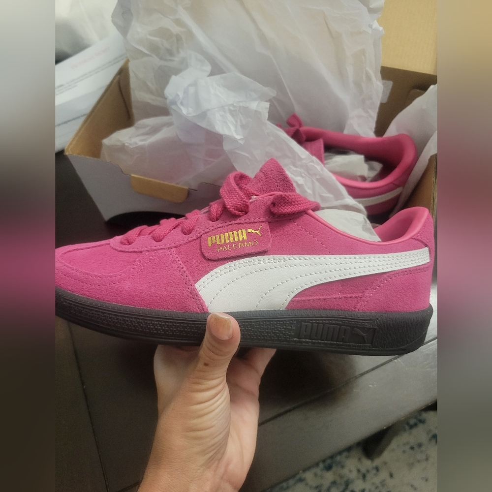 PUMA PALERMO LEATHER SNEAKERS PUMA PINK - Picture 8 of 13